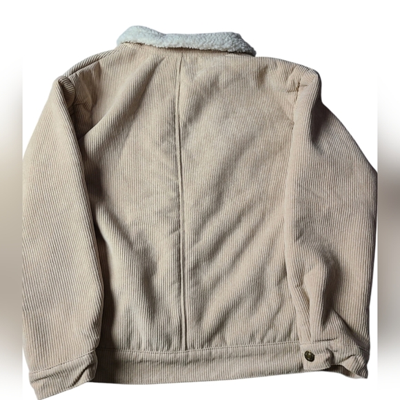 SHEIN | DROP SHOULDER | CORDUROY TYPE COAT W/FUZZY INTERIOR | SIZE XS - Picture 13 of 15